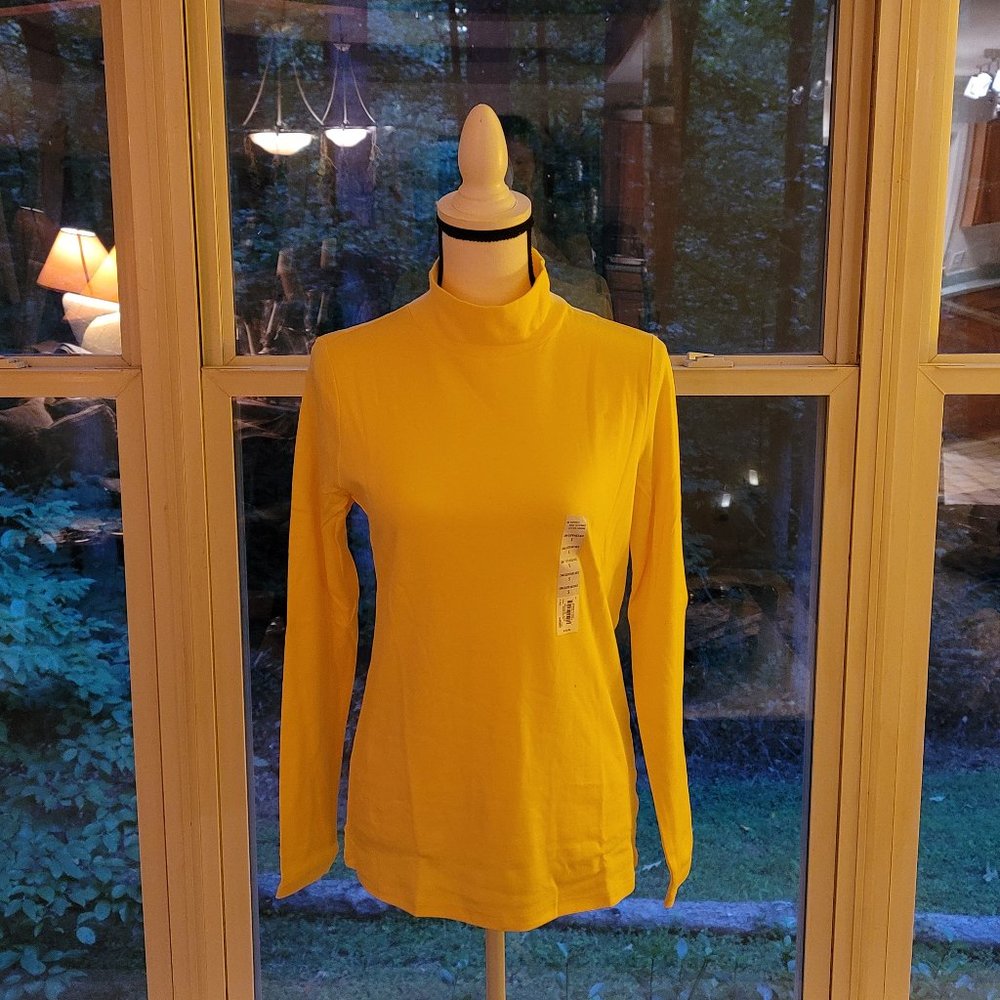 Croft & Barrow Long Sleeve Mock Neck Top